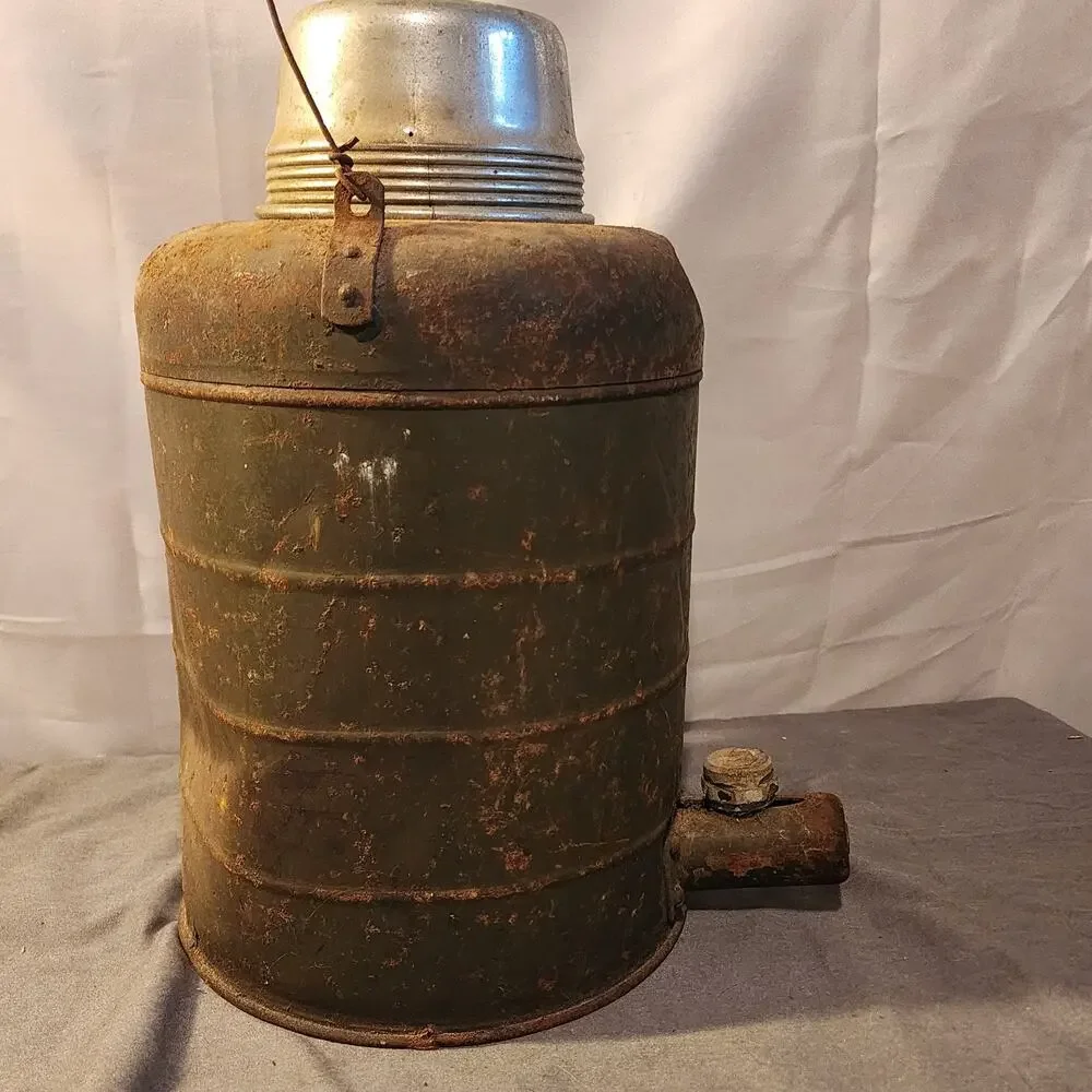 Vintage WW2 Era Stanley Thermos Jug w/ Spigot Military 14 x 8.75